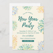 新年の優雅さ:独占的招待状待ち 招待状 (正面/裏面)