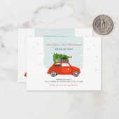 新年の冒険と住所の変更 ノートカード (正面/裏面インサイチュ)