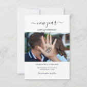 新年の冒険の写真の日付を保存結婚する ノートカード (正面)