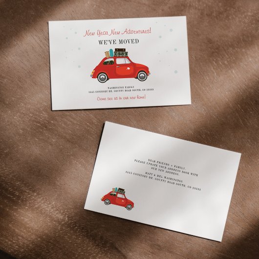 新年の冒険の新しい住所の引越しのお知らせ