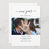 新年の冒険婚約写真の保存日付 (正面/裏面)