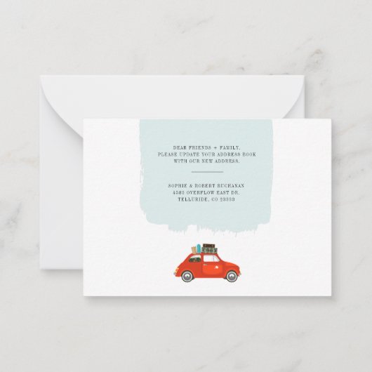 新年の冒険 移転のお知らせ ノートカード (裏面)