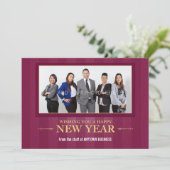 新年の写真の挨拶企業のメッセージ シーズンカード (スタンド正面)