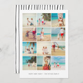 新年の写真カード|モダンな最小主義の格子 シーズンカード (正面/裏面)