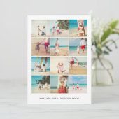 新年の写真カード|モダンな最小主義の格子 シーズンカード (スタンド正面)