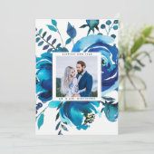 新年の写真カード | 新しいフローラ水色 シーズンカード (スタンド正面)