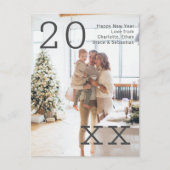 新年の写真パーソナライズされた ポストカード (正面)