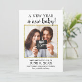 新年の写真ベビー妊娠のお知らせ 案内状 (スタンド正面)