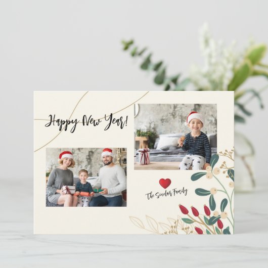 新年の写真年賀状カード シーズンカード (スタンド正面)