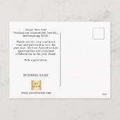 新年の冬のワンダーランドのビジネスロゴ シーズンポストカード (裏面)