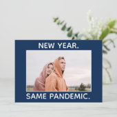 新年の同じパンデミックCovidユーモアのホリデーカード シーズンカード (スタンド正面)
