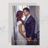 新年の喜び | 写真シンプル付きオーバーレイ シーズンカード (正面/裏面)