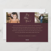 新年の喜び | 6枚のフォトスクリプエレガントト シーズンカード (裏面)