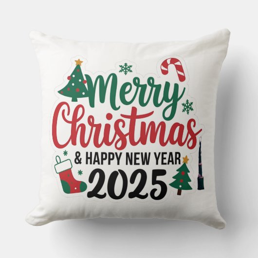新年の声明： 2025装飾用クッション クッション (正面)