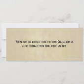 新年の夜のチケット招待状 招待状 (裏面)