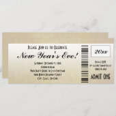 新年の夜のチケット招待状 招待状 (正面/裏面)