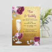 新年の夜のパーティー招待状 招待状 (スタンド正面)