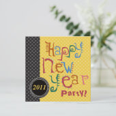 新年の夜のパーティー招待状 招待状 (スタンド正面)