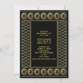 新年の夜の1920年代スタイルのカップルパーティー、ZRP 招待状 (裏面)