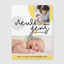 新年の始まり写真イエローグレーベビー