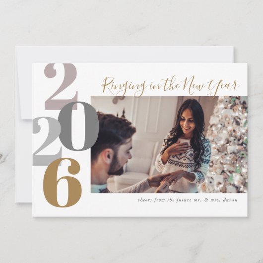 新年の婚約写真 シーズンカード (正面)