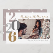 新年の婚約写真 シーズンカード (正面/裏面)