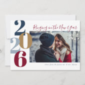 新年の婚約写真 シーズンカード (正面)