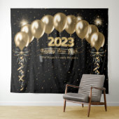 新年の家族の懇親会写真の背景 タペストリー (インサイチュ(横))