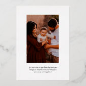 新年の希望のスクリプミニマルトエレガントの写真 箔シーズンカード (裏面)