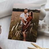 新年の希望のスクリプミニマルトエレガントの写真 箔シーズンカード