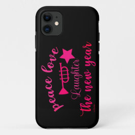 新年の平和への愛と笑い iPhone 11 ケース