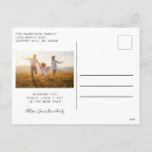 新年の平和2022年写真赤モダン色 シーズンポストカード (裏面)