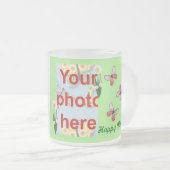 新年の幸せなNoroozのペルシャのسالنومبارک フロストグラスマグカップ (正面右)