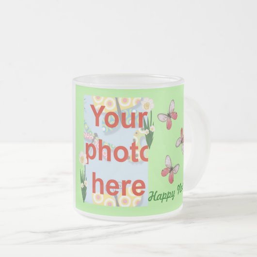 新年の幸せなNoroozのペルシャのسالنومبارک フロストグラスマグカップ (正面右)