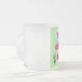 新年の幸せなNoroozのペルシャのسالنومبارک フロストグラスマグカップ (正面左)