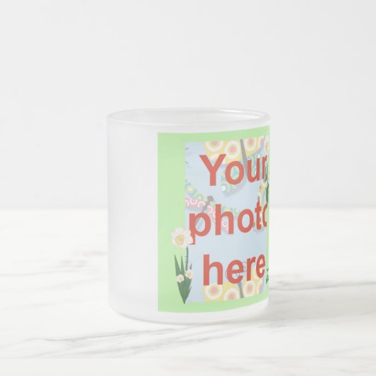 新年の幸せなNoroozのペルシャのسالنومبارک フロストグラスマグカップ (中央)