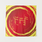 新年の幸せ　繁栄　調和 タペストリー (正面(横))