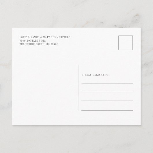 新年の引越し住所 案内ポストカード (裏面)