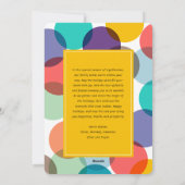 新年の応援おもしろいとカラフル紙吹雪ドット写真 シーズンカード (裏面)