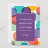 新年の応援おもしろいとカラフル紙吹雪ドット写真 シーズンカード (裏面)