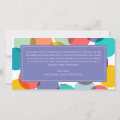 新年の応援おもしろいとカラフル紙吹雪ドット写真 シーズンカード (裏面)