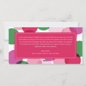 新年の応援おもしろいとカラフル紙吹雪ドット写真 シーズンカード (裏面)