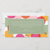 新年の応援おもしろいとカラフル紙吹雪ドット写真 シーズンカード (裏面)