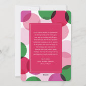 新年の応援おもしろいとカラフル紙吹雪ドット写真 シーズンカード (裏面)