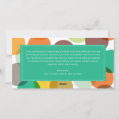 新年の応援おもしろいとカラフル紙吹雪ドット写真 シーズンカード (裏面)