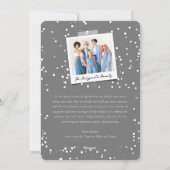 新年の応援きらめくライトスタイリッシュ写真 シーズンカード (裏面)