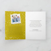 新年の応援きらめくライトスタイリッシュ写真 シーズンカード (内部)