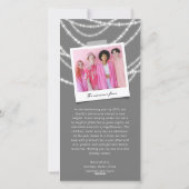 新年の応援きらめくライトスタイリッシュ写真 シーズンカード (裏面)