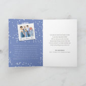 新年の応援きらめくライトスタイリッシュ写真 シーズンカード (内部)