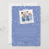 新年の応援きらめくライトスタイリッシュ写真 シーズンカード (裏面)